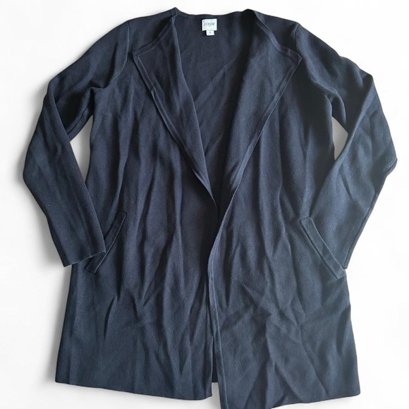 J.Crew Vanessa Cardigan Sweater Jacket – Black, Size S | Open Front | - Picture 3 of 7